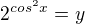 $2^{cos^{2}x}=y$