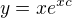 $y=xe^{xc}$