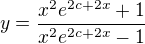 $y=\frac{x^2e^{2c+2x}+1}{x^2e^{2c+2x}-1}$