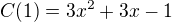 kopírovat do textarea $C(1)= 3x^2 + 3x - 1$