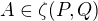 $A\in \zeta (P,Q)$