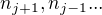 $n_{j+1},n_{j-1}...$