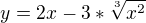 $y=2x-3*\sqrt[3]{x^{2}}$