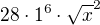 $28\cdot 1^6\cdot \sqrt x^2$