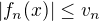 $|f_{n}(x)|\le v_{n}$