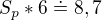 kopírovat do textarea $S_{p} *6 \doteq 8,7$
