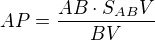 $AP = \frac{AB \cdot S_{AB} V}{BV}$