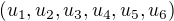 $(u_1, u_2, u_3, u_4, u_5, u_6)$