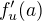$f'_u(a)$