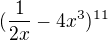 $(\frac1{2x}-4x^3)^{11}$
