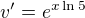 $v^{\prime}=e^{x\ln5}$