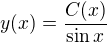 kopírovat do textarea $y(x)=\frac{C(x)}{\sin x}$