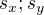 $s_{x};s_{y}$