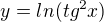 $y=ln(tg^{2}x)$