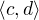 $\langle c,d \rangle $