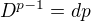kopírovat do textarea $D^{p-1}=dp$