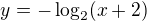 $y=-\log_{2} (x+2) $