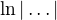 $\ln|\ldots|$