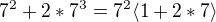 kopírovat do textarea $7^{2}+2*7^{3} = 7^{2}\langle1+2*7\rangle$