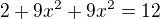 kopírovat do textarea $2+9x^{2}+9x^{2}=12$