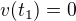 $v(t_1)=0$
