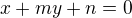 $x+my+n=0$