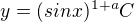 $y=(sinx)^{1+a}C$