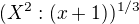 $(X^{2} :( x+1) ) ^{1/3}$