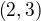$\left(2,3\right)$