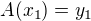 $A(x_1)=y_1$