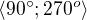 $\langle 90^\circ; 270^o\rangle$