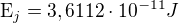 kopírovat do textarea $\text{E}_{j}= 3,6112 \cdot 10^{-11} J$