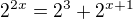 $2^{2x}=2^{3}+2^{x+1}$