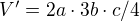$V' = 2a \cdot 3b \cdot c/4$