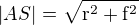 $|AS| = \sqrt{\mathrm{r}^{2} + \mathrm{f}^{2}}$