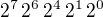 $2^7\,2^6\,2^4\,2^1\,2^0$