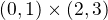 $(0,1) \times (2,3)$