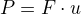 kopírovat do textarea $P = F\cdot u$