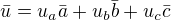 $\bar{u}=u_{a}\bar{a}+u_{b}\bar{b}+u_{c}\bar{c}$
