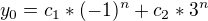 kopírovat do textarea $y_{0}=c_{1}*(-1)^{n}+c_{2}*3^{n}$