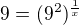 $9=(9^{2})^{\frac{1}{x}}$