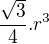 $\frac{\sqrt3}{4}.r^3$