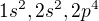 kopírovat do textarea $1s^2, 2s^2, 2p^4$