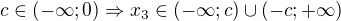 $c\in (-\infty ;0)\Rightarrow x_3\in (-\infty ;c)\cup (-c;+\infty )$