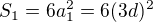 $S_1=6a_1^2=6(3d)^2$