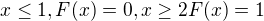 kopírovat do textarea $x\le1, F(x) = 0, x\ge2 F(x)=1$