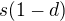 $s(1-d)$