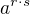 $a^{r \cdot s}$