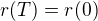 $r(T)=r(0)$