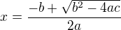 kopírovat do textarea $x=\frac{-b+\sqrt{b^{2}-4ac}}{2a}$